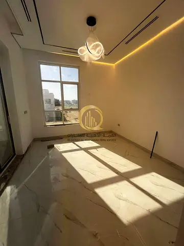 Corner villa for sale in Al-Hawshi area, super deluxe finishing, first occupancy