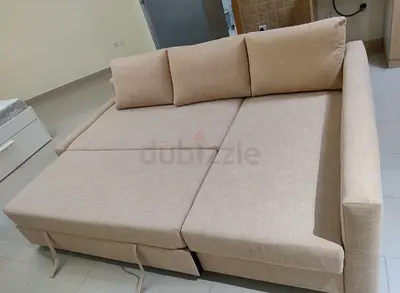 Ikea L Shape Sofa cum bed with big storage in L
