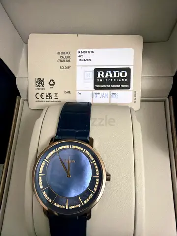 Rado mens  Watch with Original Box and Card - Blue Dial