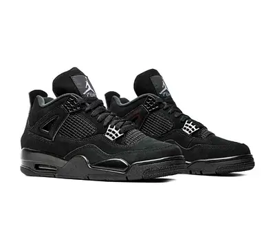 Black Air Jordan 4 Retro Sneakers - Size 37-38