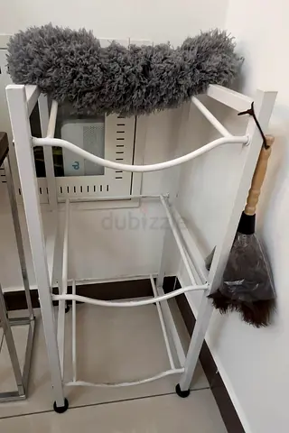 Tiered storage rack White metal