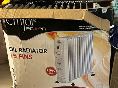 15-Fin Oil Radiator Heater - 2500W (Good Working Condition)