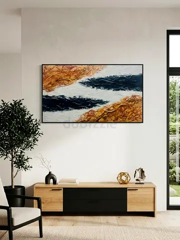 Original Abstract Painting Thick framed - “Ethereal” Acrylic on Canvas