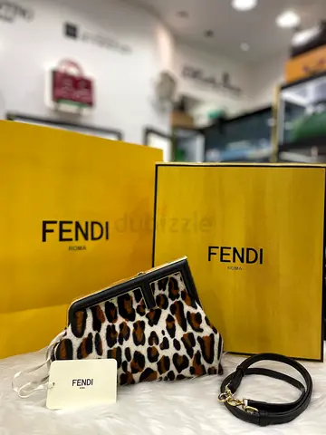 Fendi Multicolor Leopard Print Small Fendi First Shoulder Bag (Authentic/New)