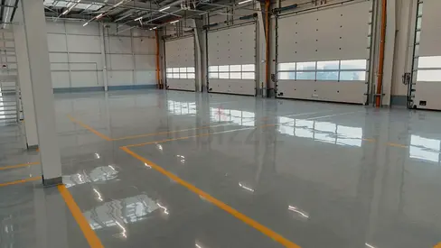Professional Warehouse Epoxy Flooring  Safety Line Marking – Dubai