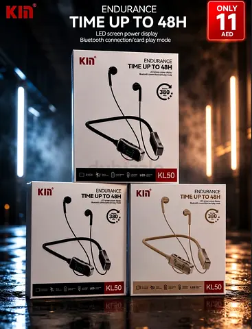 Kin KL50 Bluetooth Neckband Earphones - New in Box (Multiple Colors)