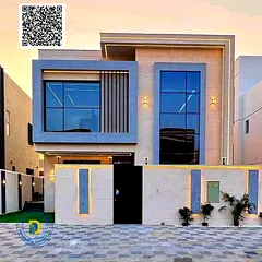 Prime location in Al Zahia, luxury villa with 5 bedrooms, roof terrace, and swimming pool, registrat