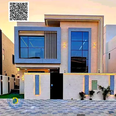 موقع متميز في منطقة الزاهية، فيلا فاخرة تضم 5 غرف نوم، وشرفة على السطح، ومسبح، ورسوم التسجيل مشمولة.