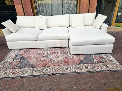 Cratebarrel lounge deep L shape sofa