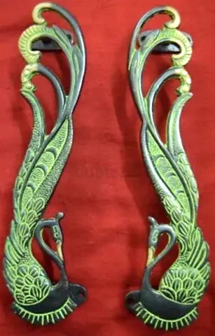 Majestic vintage peacock door handle 2pc set for sale