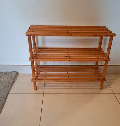 Wooden shoe rack