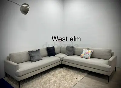 Same like new condition west elm corner sofa