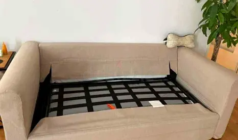 Beige 3-Seater Sofa Frame (Good Condition) - No Cushions