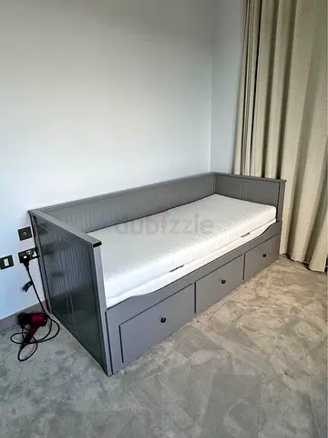 Ikea Gray Hemnes Daybed with Ikea mattresses