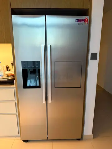 Gorenje Side-by-Side Stainless Steel Fridge with Water Dispenser — Good Condition, Like BRAND NEW