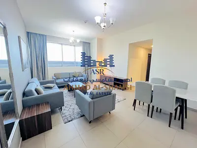 Nature Inspiring || Furnished and Luxurious || 2 BR Apartment ||12 Cheques payment ||Chiller Free|| With Parking Free || Wardrobe || Gym , Pool, kids Play Area || On Sharjah Dubai Border||