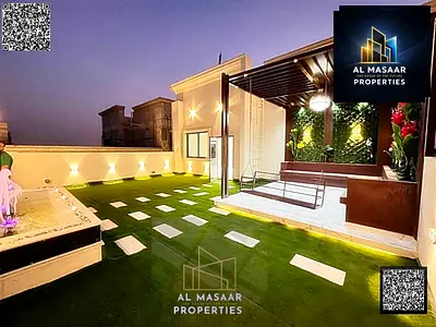 Own a luxurious, classic-designed two-story villa with a rooftop terrace and a 5000 sq ft swimming pool at a negotiable price directly on Sheikh Ammar