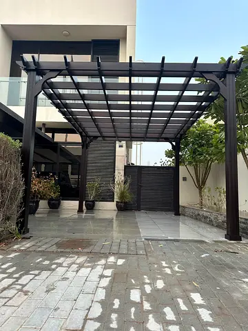 Wooden pergola and gazebo