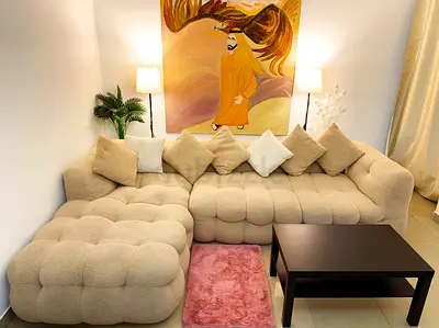 Urgent Sale Cloud Sofa Set || Flees Fabric || Over Stuffed || Multifunction || L Shaped 6 Seater