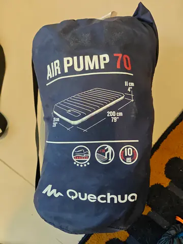Quechua Air Pump 70 with Carry Bag - Inflatable Mattress Pump