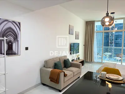 Fully Furnished Studio with balcony I No Deposit I Ready | 12 Cheques