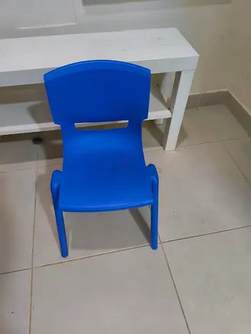 Blue Plastic Kids Chair - Lightweight and Durable