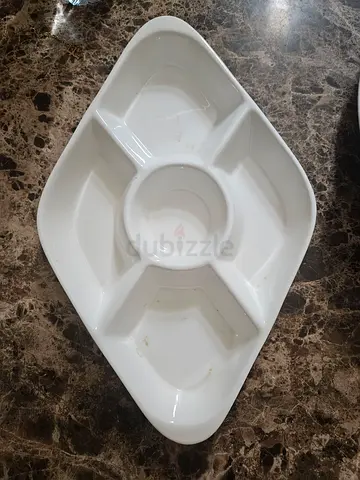 Modern white serving platter