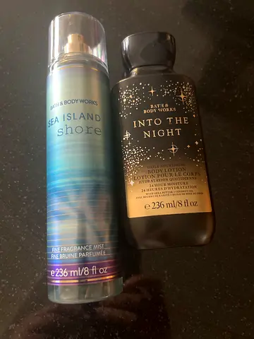 Bath  Body Works fragrance mist set — Sea Island Shore + Not Too Night (used)