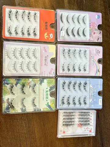 Lot of 7 Packs False Eyelashes - Mixed Styles, Unused