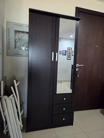 2 Door Wardrobe - Three Drawer - (72 x 31 x 16.5 Inch)