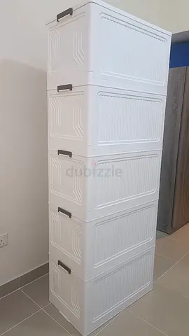 5 Tier Stackable Plastic Storage Cabinets