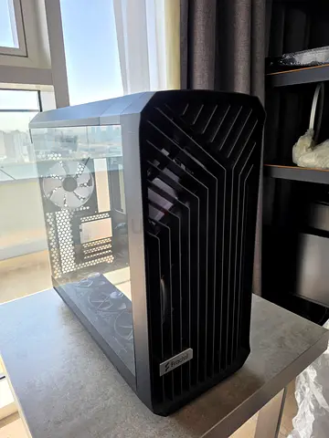 Fractal Torrent PC Case E-ATX Mid tower Tempered Glass (Black) 6x fans full