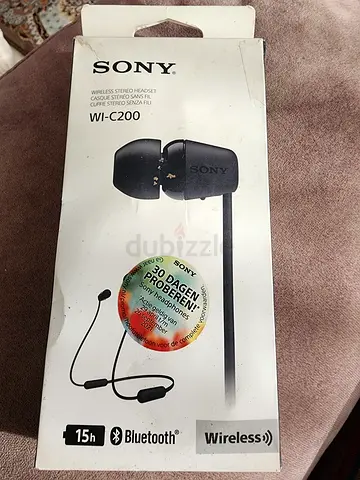 Sony WI-C200 Wireless Neck-Band Headphones with up to 15 Hours of Battery Life - Black
