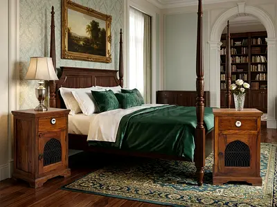 marina home solid wood nightstand