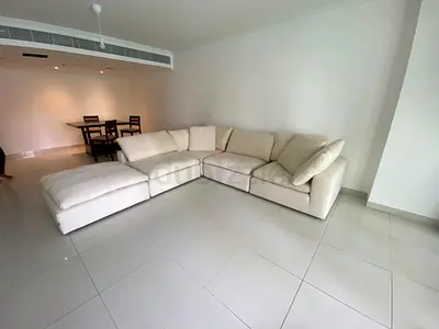 Selling in excellent condition Modular feather filled sofa with footstool