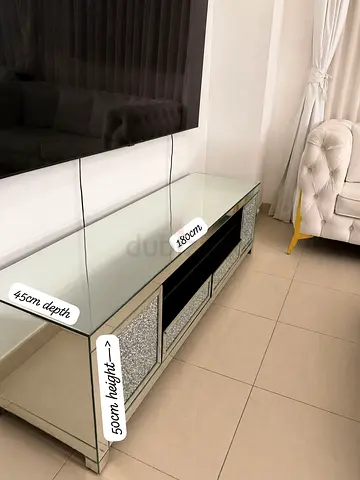 Mirror Glass Tv table