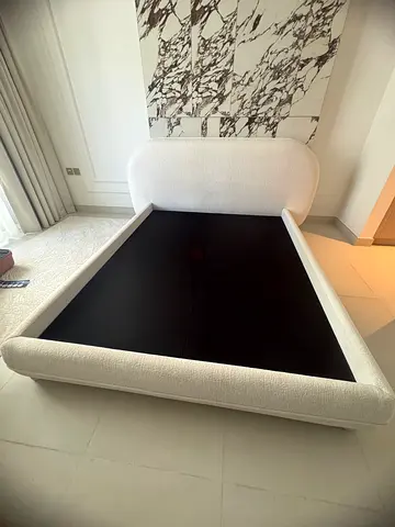 Designer Bed Cream/White  Mattress