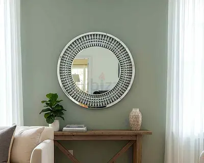 Round Mirror with Intricate Design