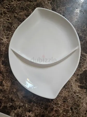 Elegant white serving dish