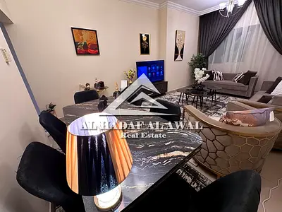 For monthly rent: two bedroom and a hall in Al tawun with free internet