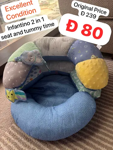 Infantino 2-in-1 Baby Seat and Tummy Time Support - Excellent Condition