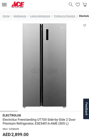NEW IN BOX: Side-by-side Refrigerator -  Spacious Double Door Fridge