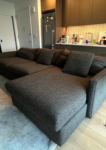 Cratebarrel lounge deep L shape sofa