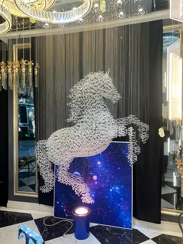 Crystal Horse Chandelier