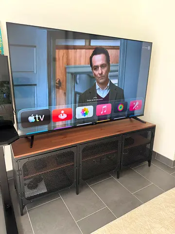 65 LED Smart TV (mounted on stand) - Good working condition plus tv stand full set