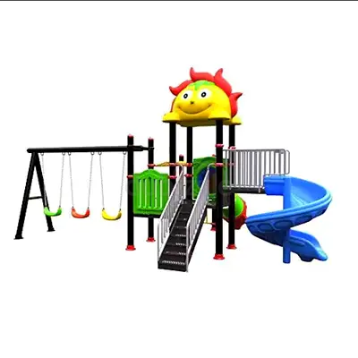 Playground Set with 2 Different Slide and Swing for Kids