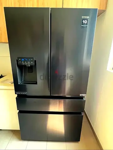 Free delivery Gorenje Black Stainless Steel French Door Refrigerator with Water Dispenser Ice maker