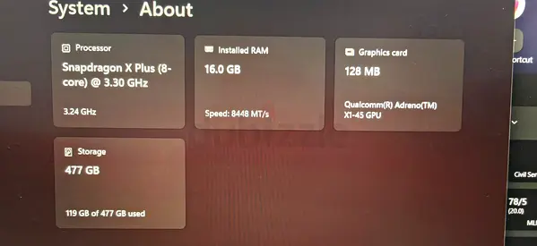 Microsoft Surface Pro with Snapdragon X Plus (8-core), 16GB RAM, 512GB Storage