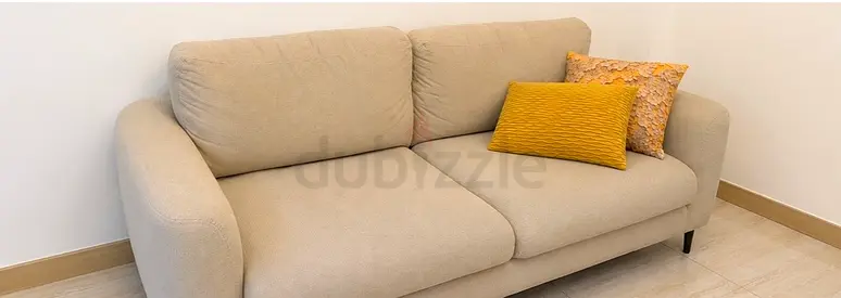 Beige 2-Seater Sofa in Good Condition