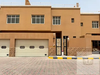 Western style Master 4 Br Villa With Private Pool-Front Yard-Garden Built in Wardrobes In Khalifa City A
